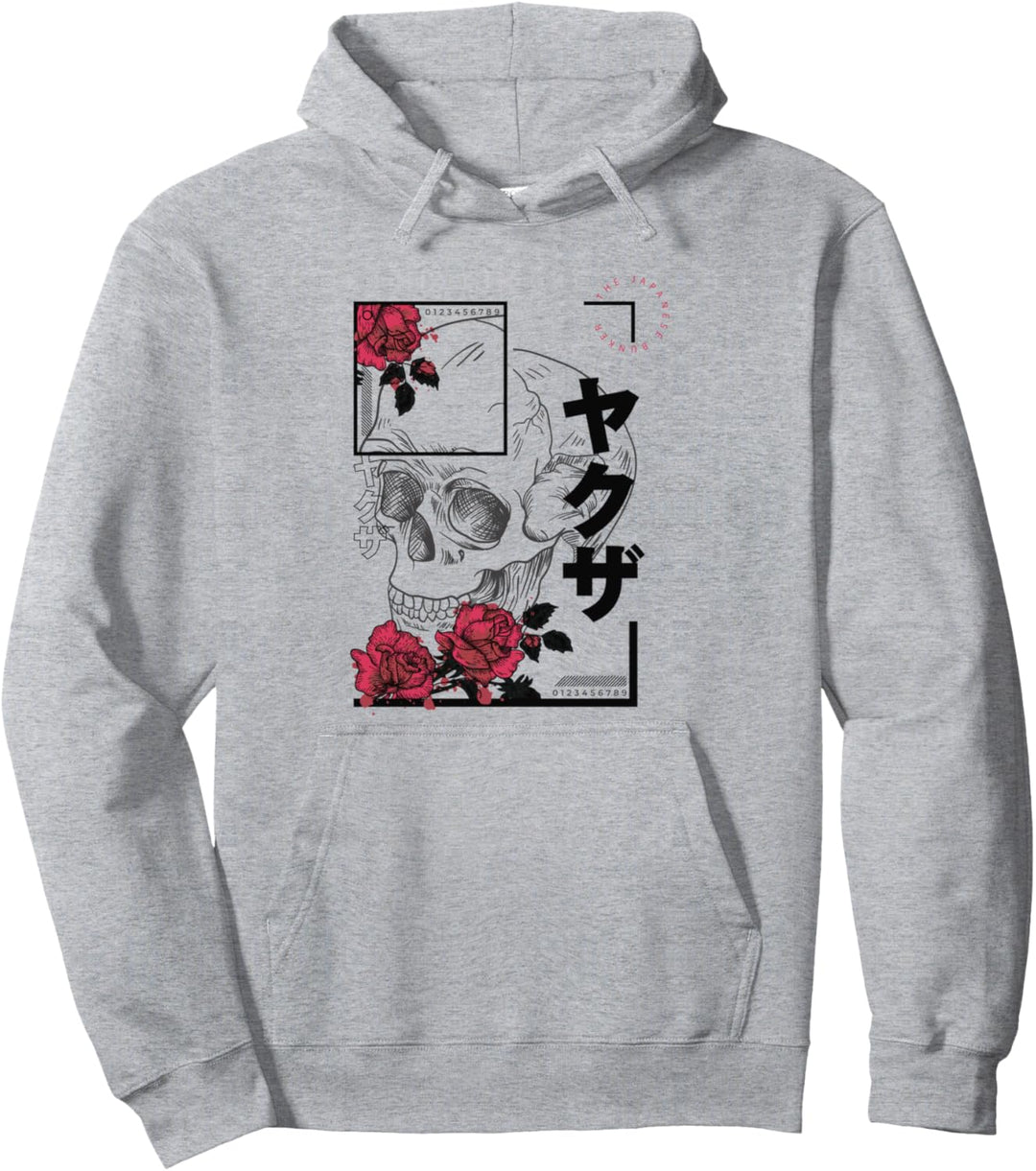 Japanese Aesthetic Vaporwave Sad Eboy Modern Urban Skull Pullover Hoodie