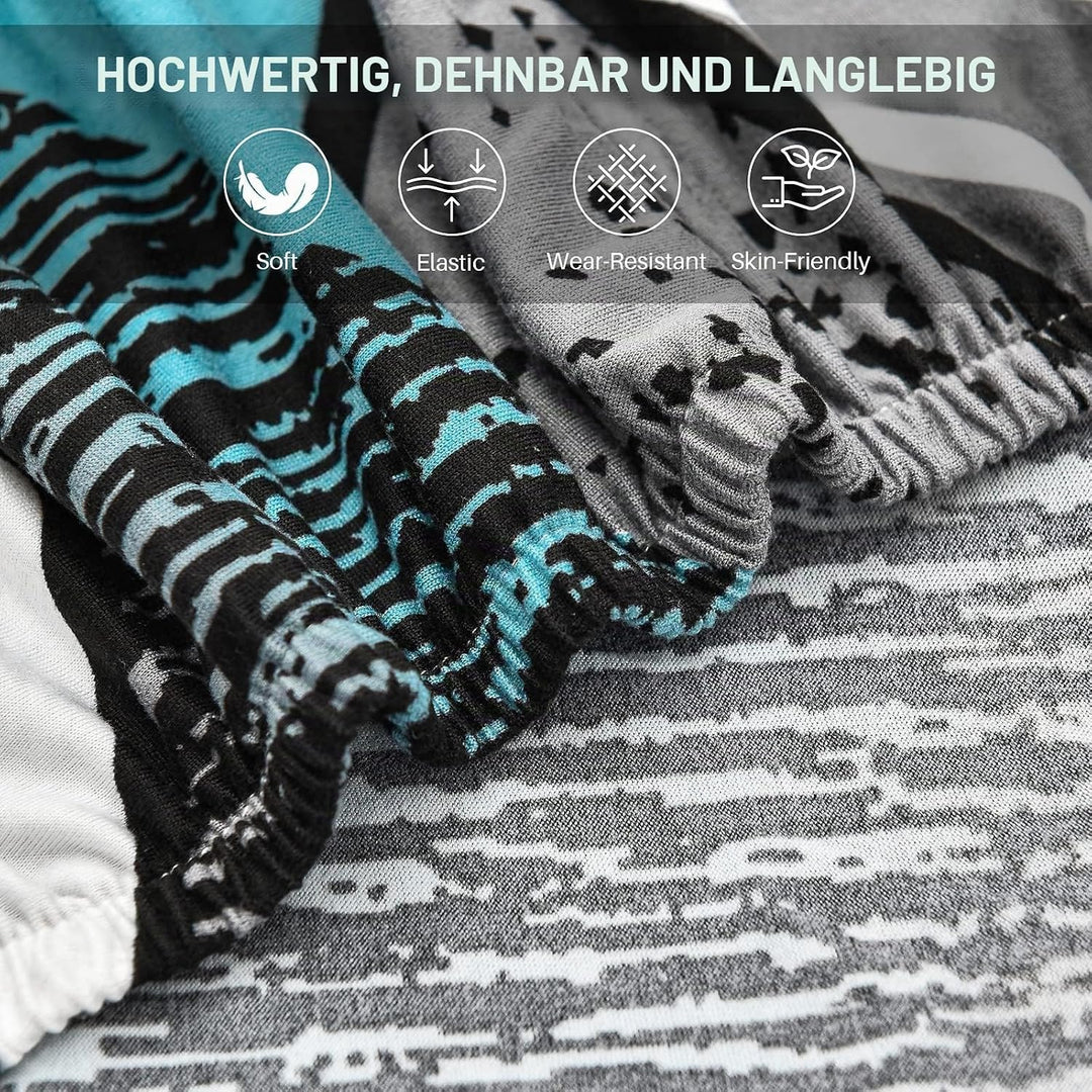ShowyLive Sofa Überzug Couch Überzug 2er Set für Ecksofa L-Form Sofabezug 3 Sitzer+3 Sitzer, mit 4 S