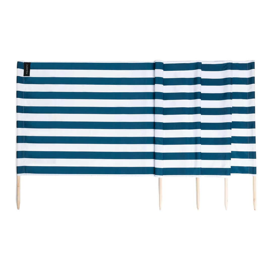 AQUASTIC WINDSCREEN Windschutz Strand 10m in Blau|Marinblau ist Perfekt für Seen und das Meer Strapa