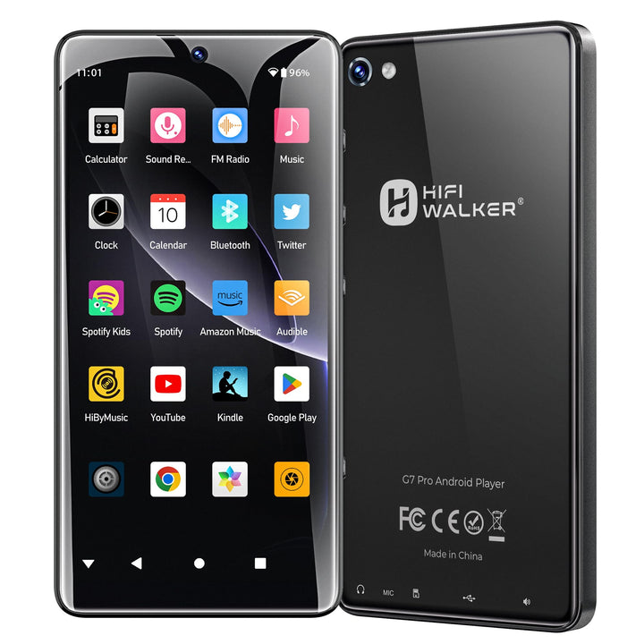 HIFI WALKER G7 Pro MP3 Player Android 13 mit WLAN & Bluetooth, 5,2" HD Touchscreen, MP4 Player mit S