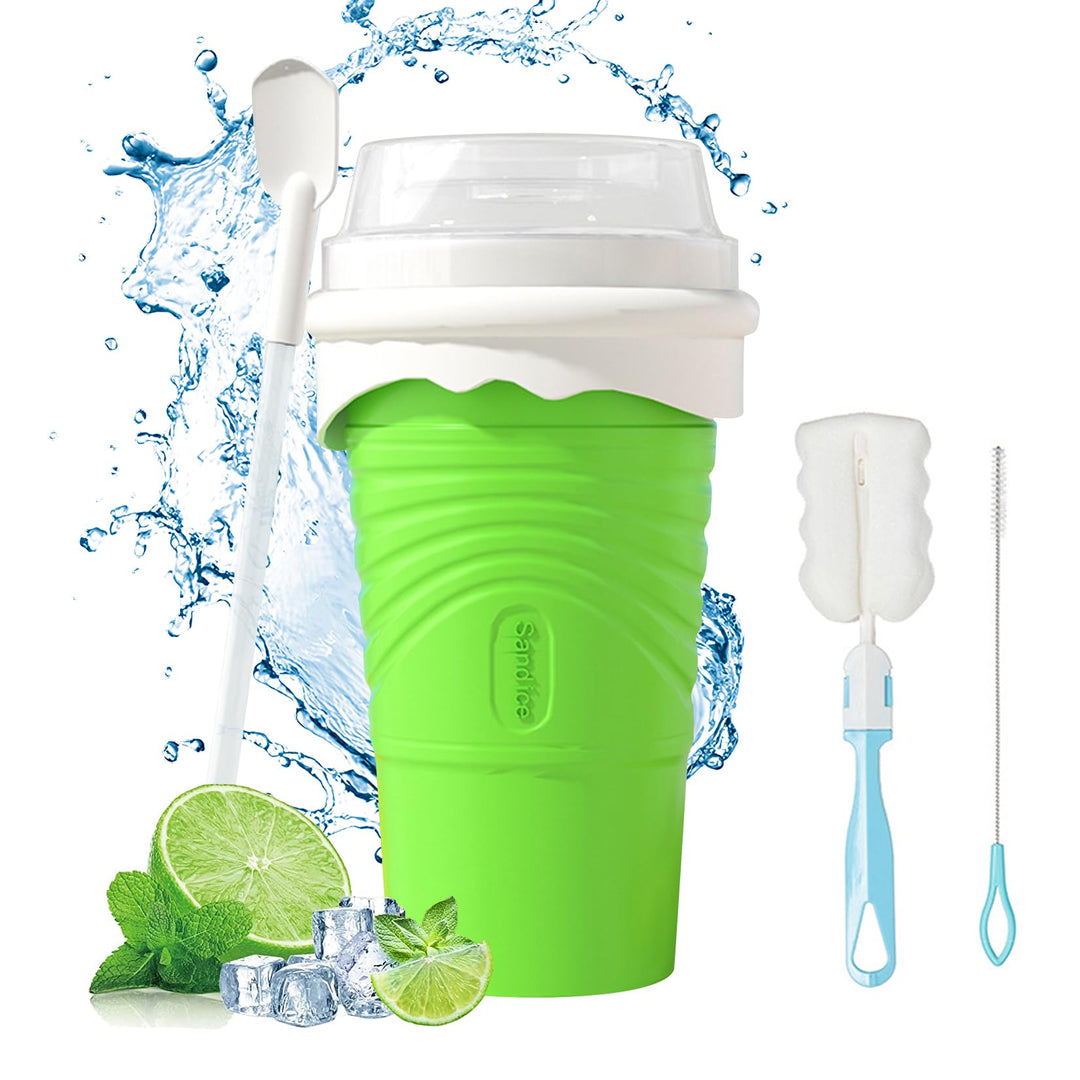 SCBOY Slushy Maker,Eis zum kneten slushy becher,Silikon slushy maker cup,Slush becher mit Strohhalml