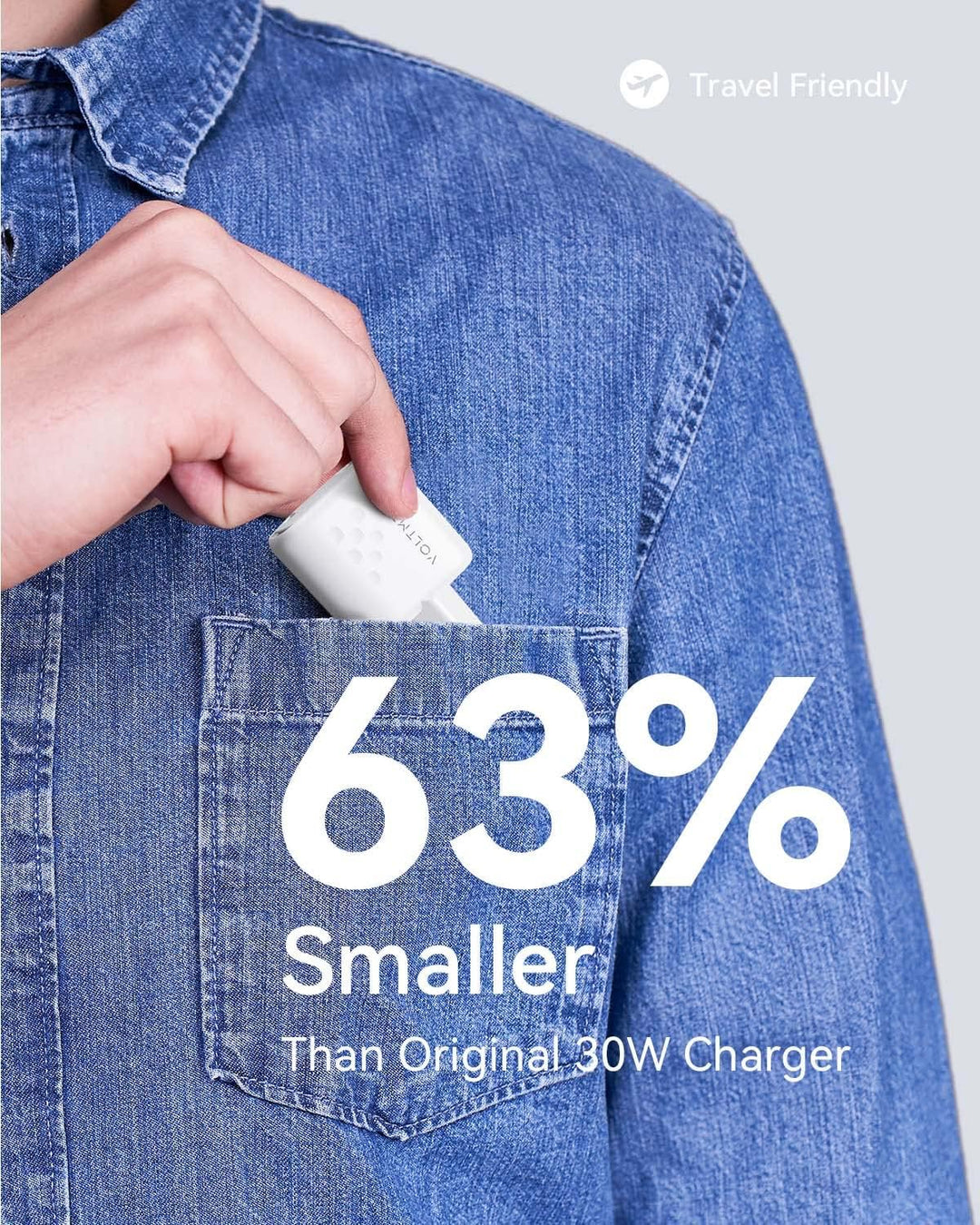 VOLTME USB C Ladegerät, 30W GaN Schnellladung mit PD3.0 QC3.0 PPS, Kompakt Doppel Netzteile kompatib