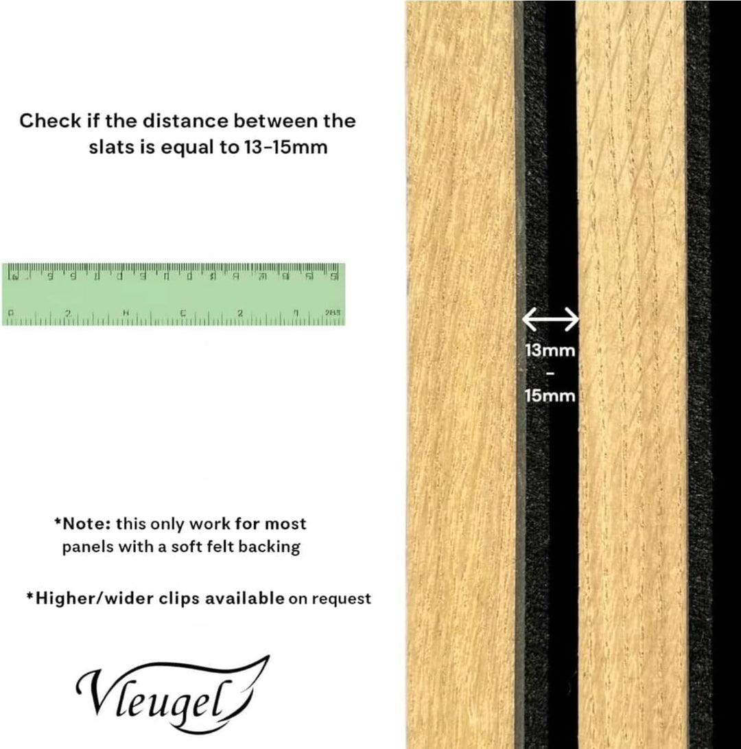 Vleugel Wandregal für Akustikpaneele, 34,4 cm breit, Metall, ohne Bohren, 2-Pack 2 Pack Smal, 2 Pack
