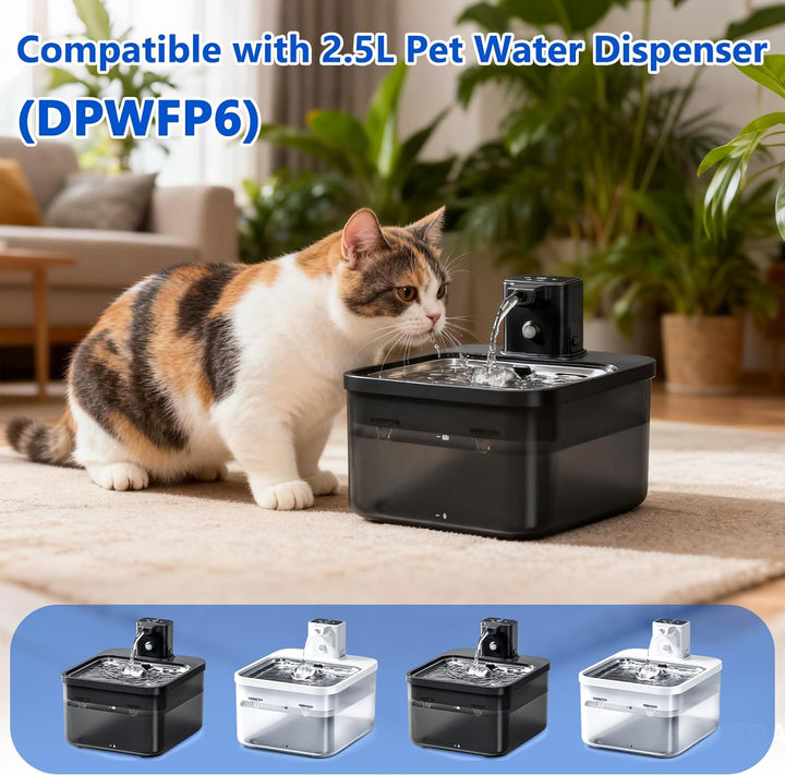 Katzenbrunnen Filter, 24 Stück Ersatzfilter für Katzenbrunnen, 12 Stück Filter + 12 Stück Schaumstof