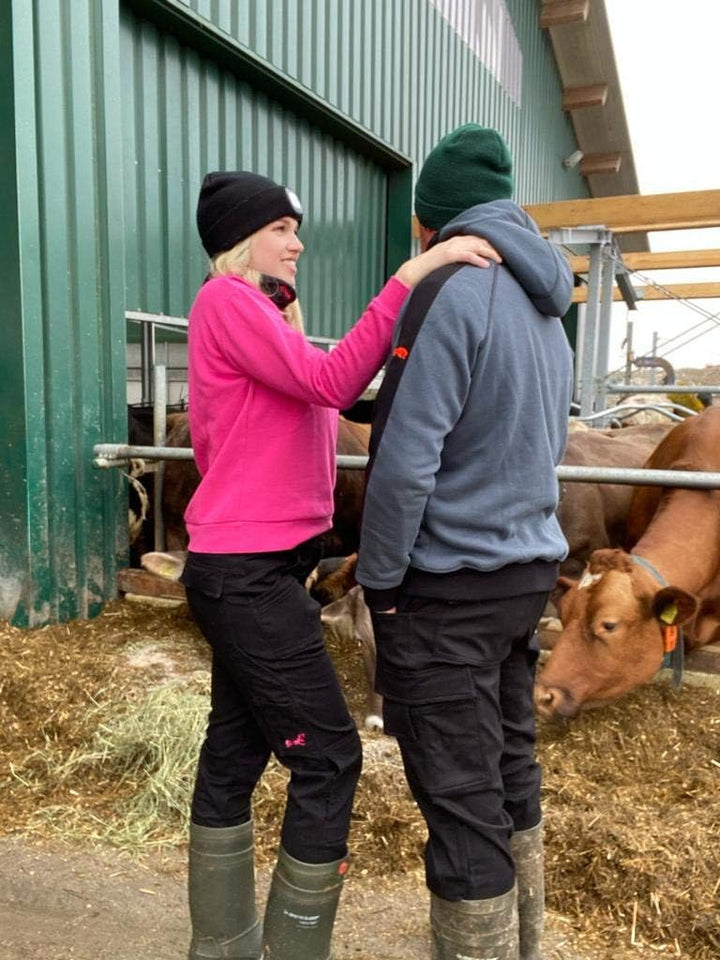 strongAnt Hoodie mit Reissverschluss für Herren warme Fleece Jacke mit Kapuze XS Grau / Schwarz, XS