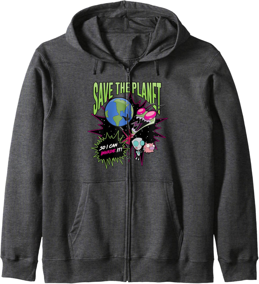 Invader Zim Earth Day Save The Planet So I Can Invade It! Kapuzenjacke
