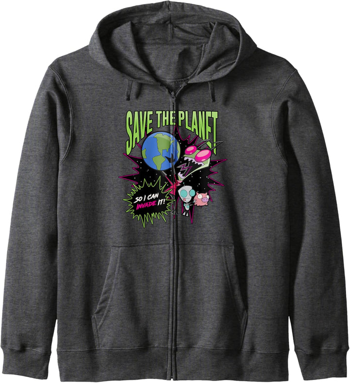 Invader Zim Earth Day Save The Planet So I Can Invade It! Kapuzenjacke