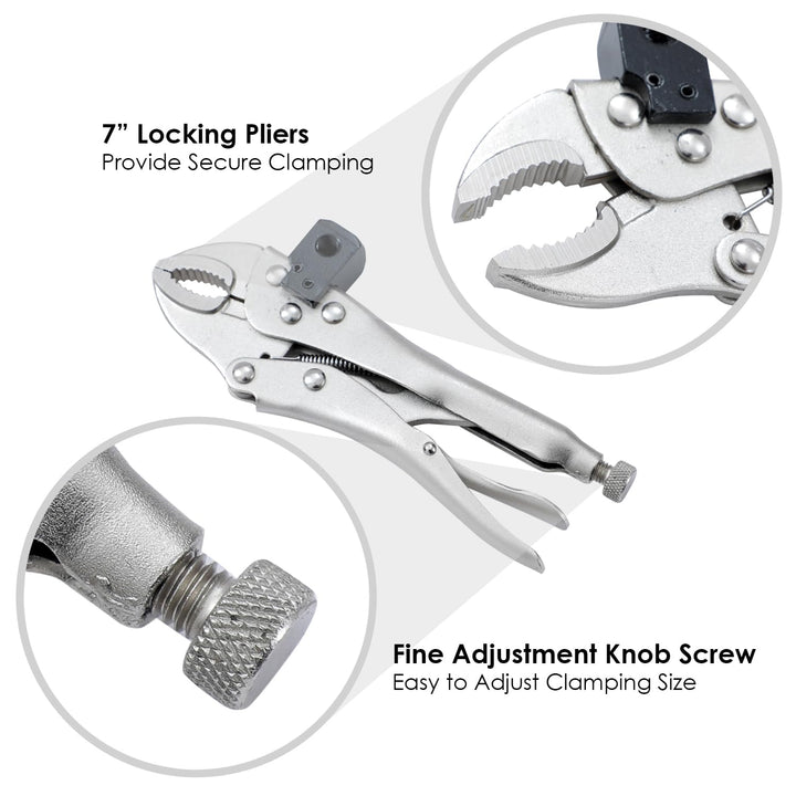 KATSU Messuhr Messgerät DTI 0–10mm mit Flexibler Armgriff Schraubstock Zangenbasis zur Prüfung von R