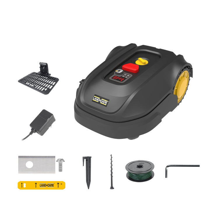 LANDXCAPE 18V (20V MAX) 300 m² Rasenmähroboter LX850, 3-Klingen-Mulch-/Schneidesystem, leise und zuv