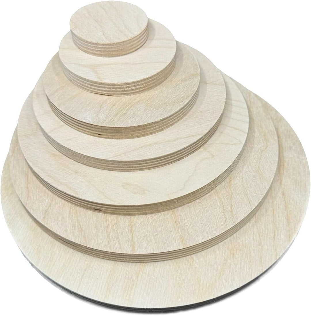 AtHaus Sperrholzplatte Zuschnitt Rund - Ø 200 mm, 15 mm stark, 10 Stück, Kreiszuschnitt Perfektes Sp