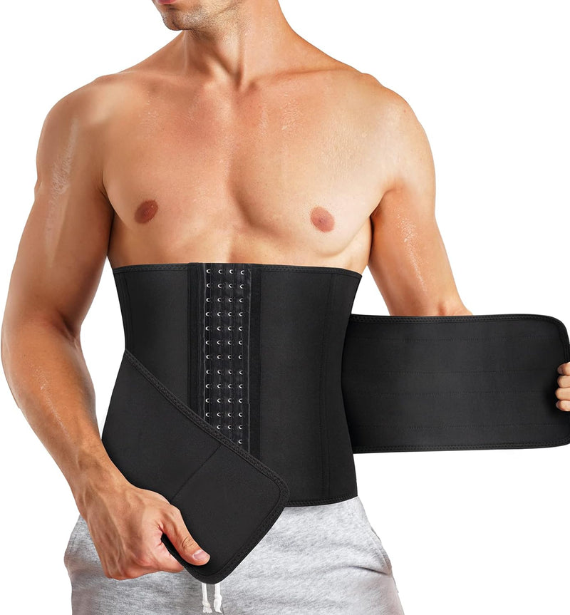 Bingrong Bauchweggürtel Schwitzgürtel für Herren Verstellbare Neoprene Sauna Fitnessgürtel Sport Tra