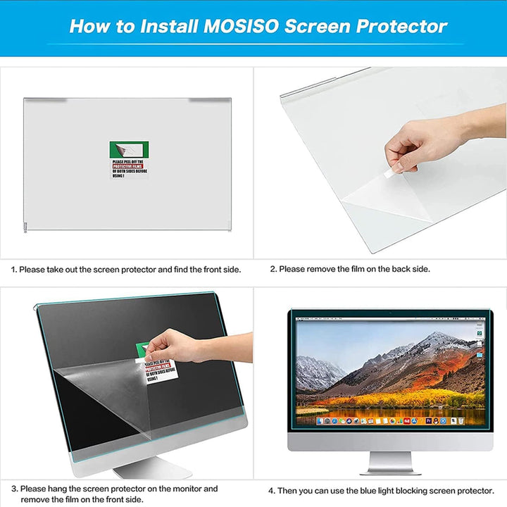 ALXDR Anti-Blaulicht-Bildschirmfilter für 24-Zoll-Monitor (für 23-24 Zoll) Diagonale 16:9/16:10) Des