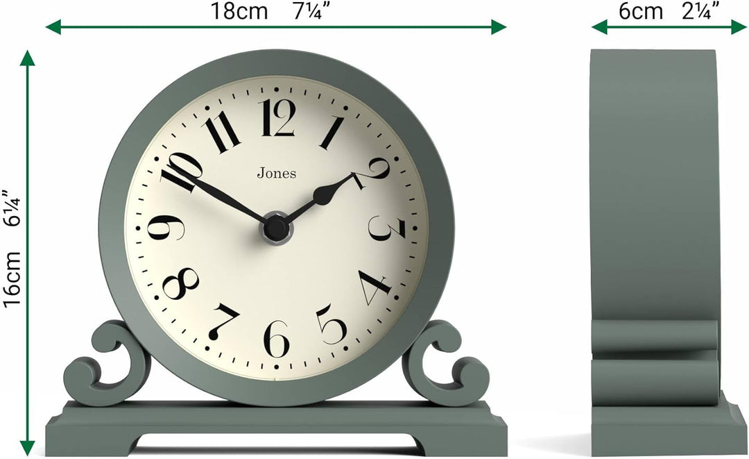 JONES CLOCKS® Saloon Kaminsimsuhr - Traditionelles/Klassisches Design - Schlafzimmeruhr - Wohnzimmer