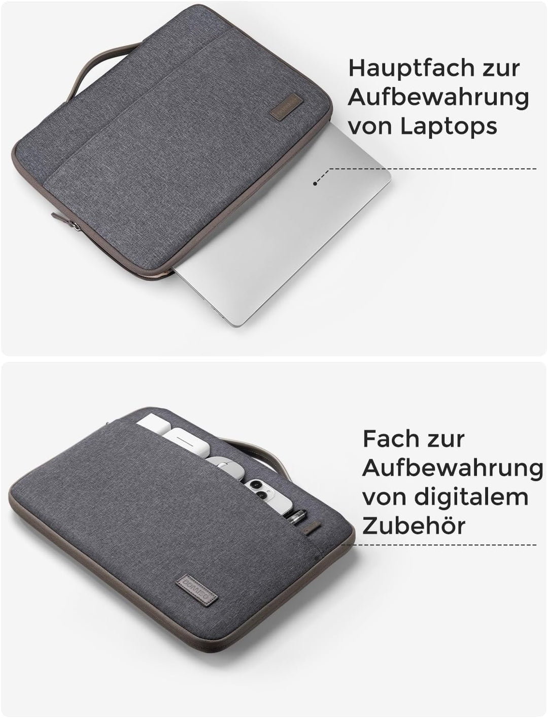 DOMISO Tasche Hülle für 14 Zoll Notebook Laptop Sleeve Case Wasserdicht Laptophülle Schutzhülle für
