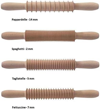 Tredoni Nudelschneider Hölzern Nudelholz - Tagliatelle Pasta Hersteller (Tagliatelle - 5mm), Tagliat