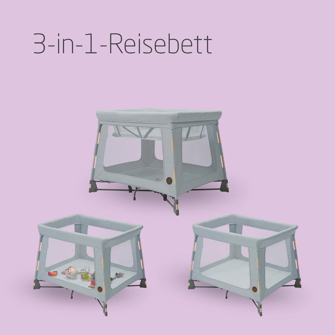 Maxi-Cosi Swift 3-in-1 Reisebett Baby, Babywiege, 0–3,5 Jahre, bis zu 15 kg, Reisebett höhenverstell