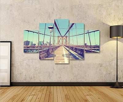 islandburner Bild Bilder auf Leinwand Brooklyn Bridge V3 Manhattan New York City MF XXL Poster Leinw