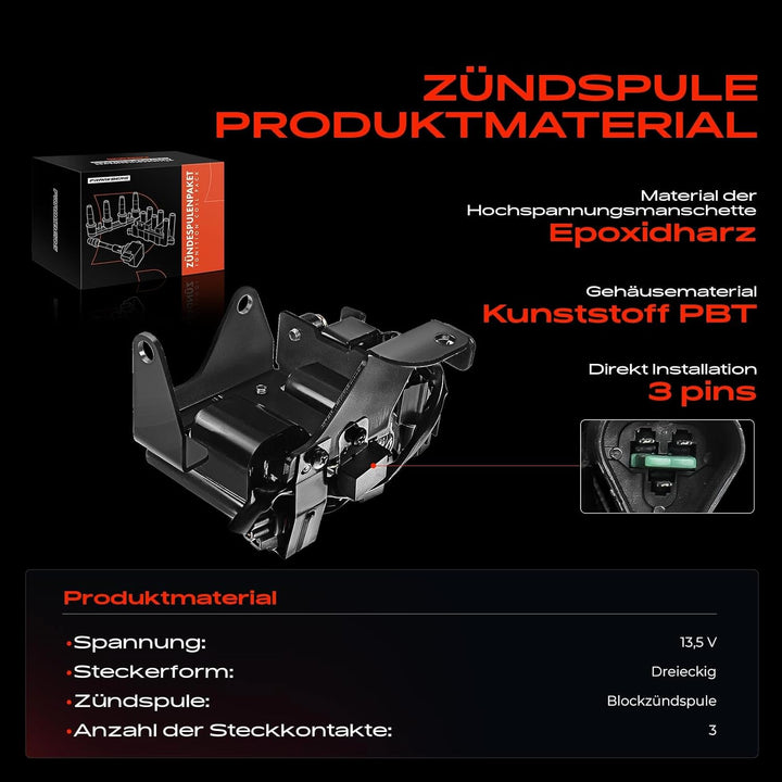 Frankberg Zündspule Zündmodul Kompatibel mit i10 PA 1.1L 2008-2013 Picanto BA 1.0L 2007-2011 Picanto