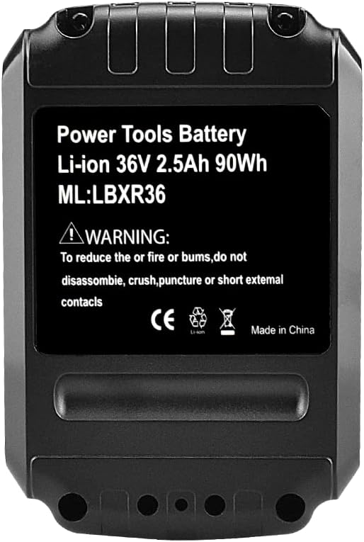 aunstarwei 36V 2.5Ah Ersatzbatterie für Black Decker BL20362-XJ BL20362 BL2536 BL2036 BL1536 LBX2040