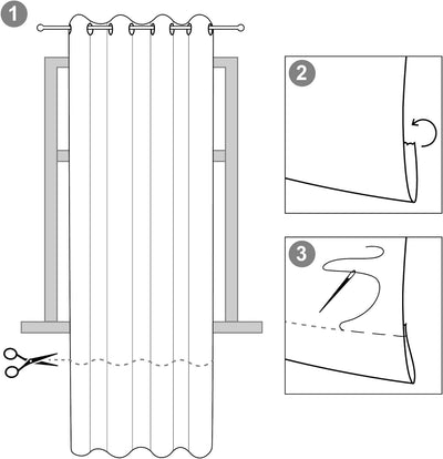 Beautissu 2er Set Thermovorhang Gardine 140x245 cm Schwarz – Ösen Thermogardine Set – Ösenvorhang is