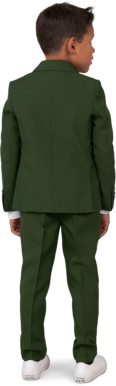 OppoSuits Einfarbiger Anzug für Jungen in Glorious Green - Abschlussball- und Hochzeitsfeier-Outfit