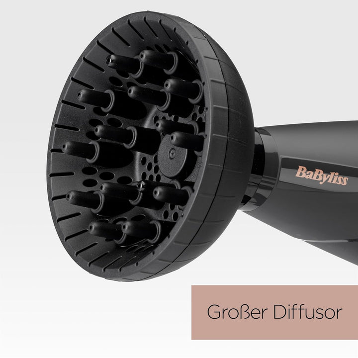 BaByliss Smooth Pro 2100 Haartrockner, Föhn mit leistungsstarken 2100 Watt, Made In Italy, Ionen-Tec