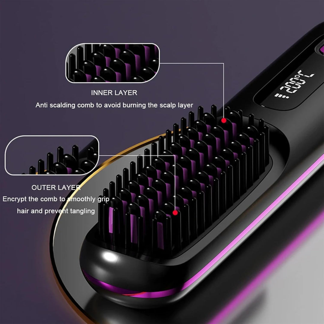 Stylingbürste Für Kurze Haare, Stylingbürste für Kurze Haare, Haarbürste Elektrisch Go Brush Pro Glä