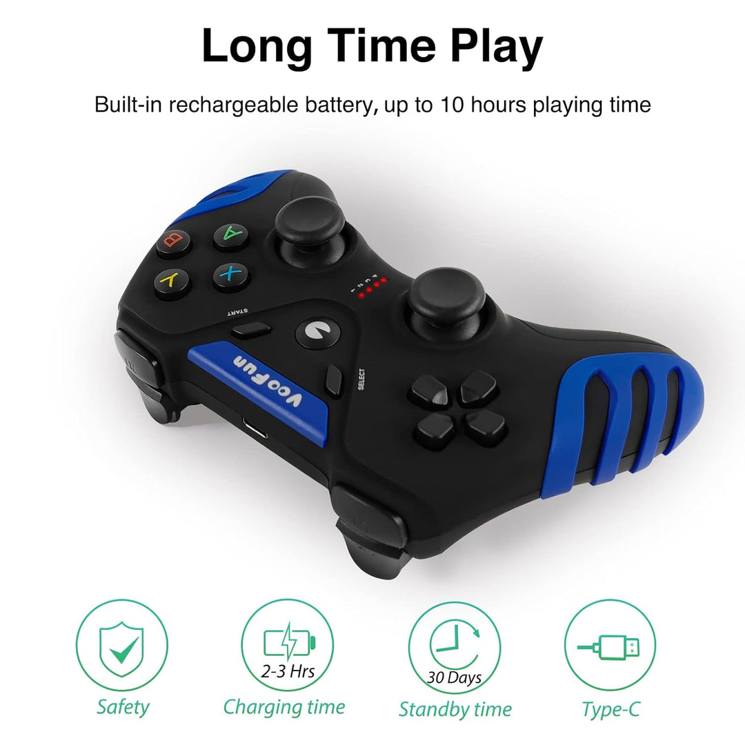 VooFun PC Controller, Wireless PS3 Controller PC Gamepad mit Dual-Vibration, Gaming Controller für P