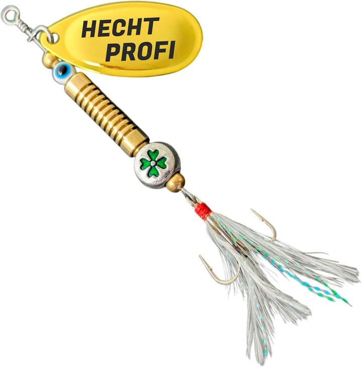 Anglergeschenk mit Gravur - Männer - Frauen - Angelköder - Angelhaken - Spinner - Glücksfisch (Hecht