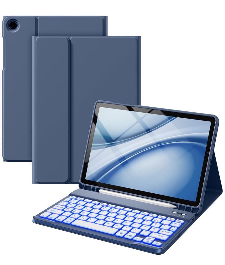 Vobafe Hülle mit Tastatur für Samsung Galaxy Tab A11+ Plus 11 Zoll 2025 / Tab A9+ Plus 2023, 7 Farbe