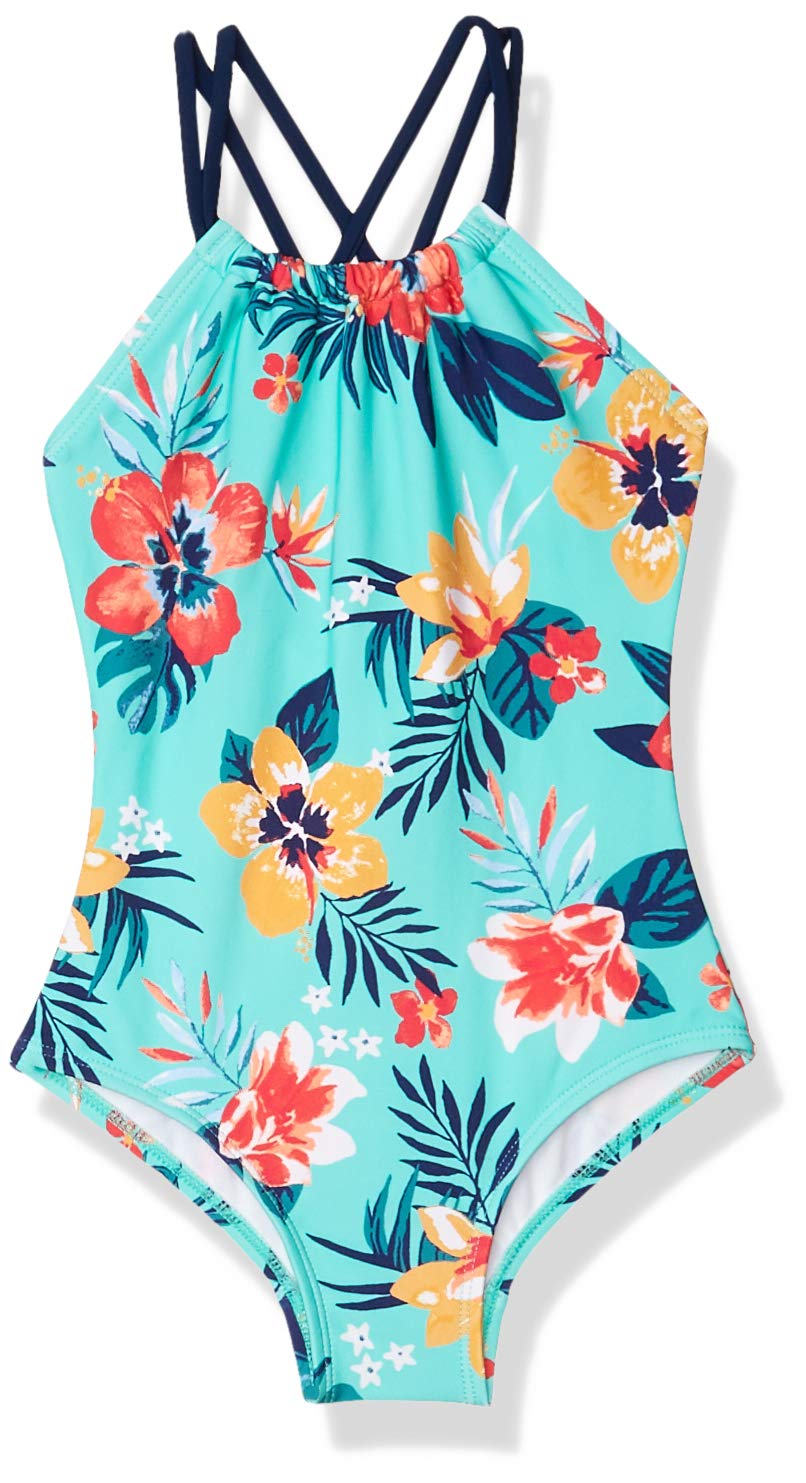 Kanu Surf Girls' Jasmine Beach Sport Halter One Piece Swimsuit