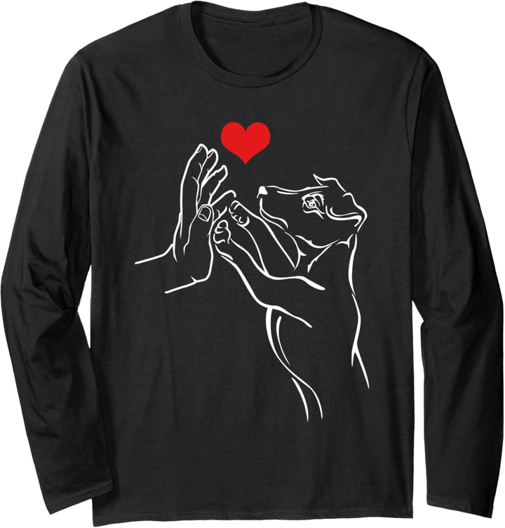Jack Russell Hundebesitzer - Hund gibt Highfive Langarmshirt
