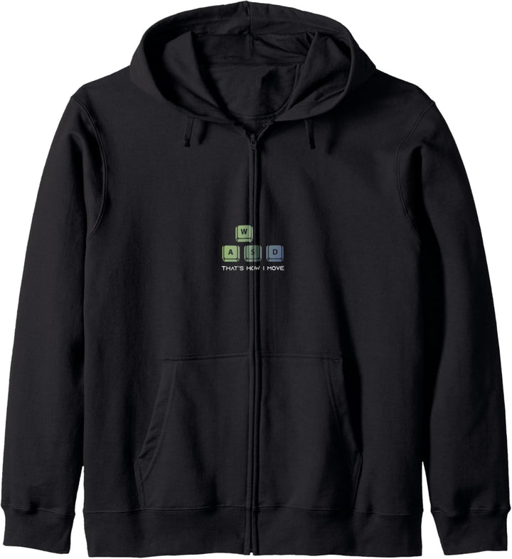 WASD So bewege ich Funny Keyboard Gaming Gamer Kapuzenjacke
