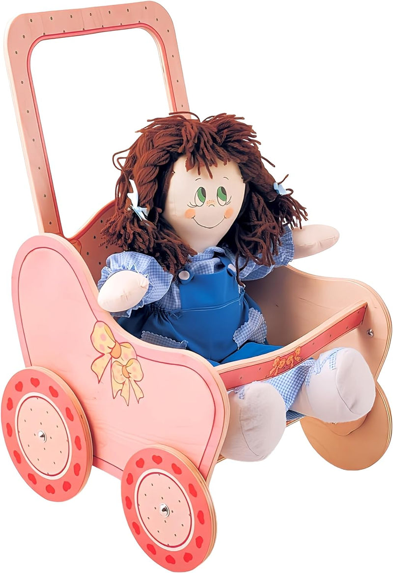 Dida - Der Puppenbuggy Aus Holz Dekoration Rosa ist EIN Holzpuppenwagen Zum Schieben Der Puppen Der