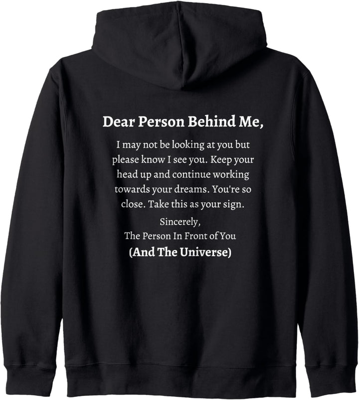 Liebe Person hinter mir Kapuzenjacke