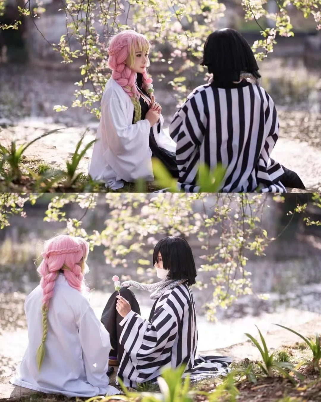 FCCAM Agatsuma Zenitsu Cosplay Kimono Vollständiger Satz Anime Zenitsu Cosplay Kostüm Erwachsene Sch