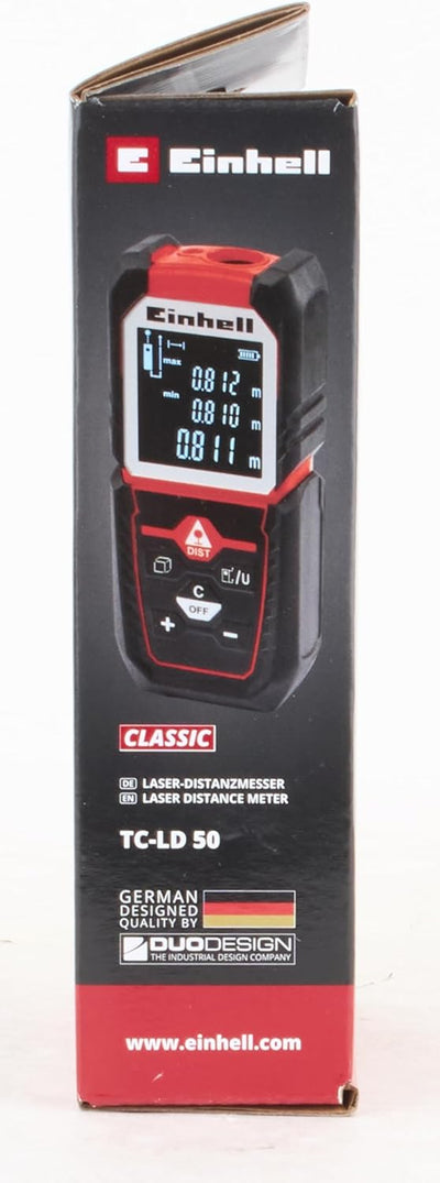 Einhell Laser-Distanzmesser TC-LD 50 (bis 50 m, Messreferenz Vorder-, Hinterkante oder Anschlagplatt