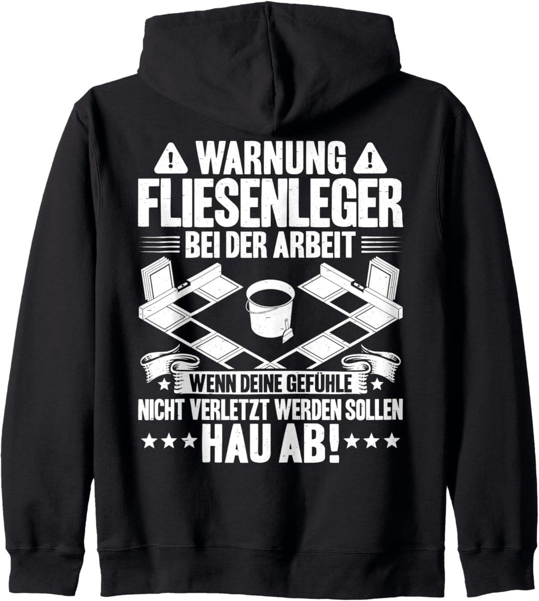 Bei Der Arbeit Fliesenleger Kapuzenjacke