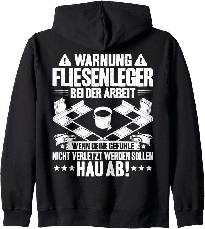 Bei Der Arbeit Fliesenleger Kapuzenjacke