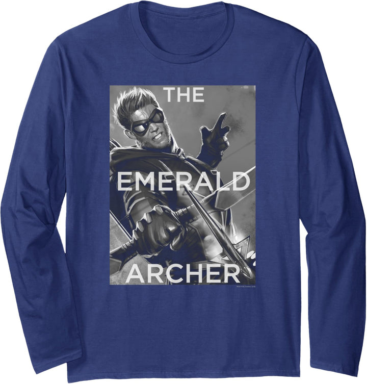 Justice League Green Arrow Trigger Greyscale Langarmshirt