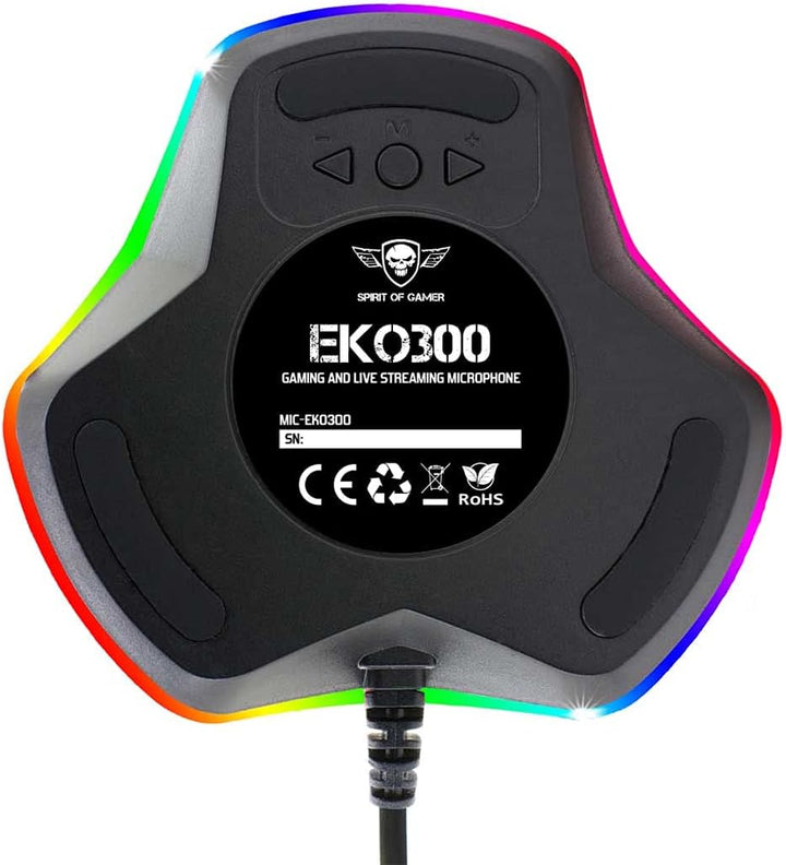 Spirit Of Gamer Mikrofon sur pied Eko-300 RGB (Schwarz)