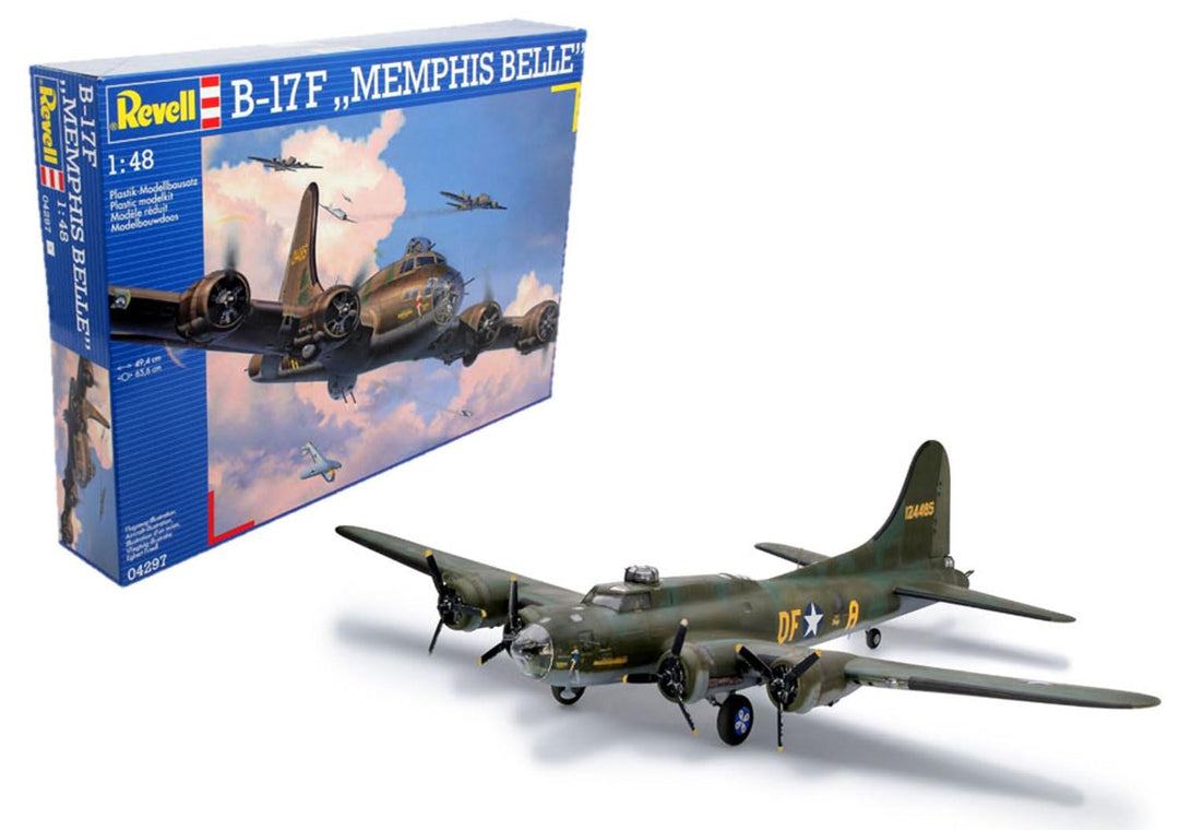 Revell Revell_04297 Modellbausatz Flugzeug 0.075 - B-17F Memphis Belle im Massstab 1:48, Level 5, or