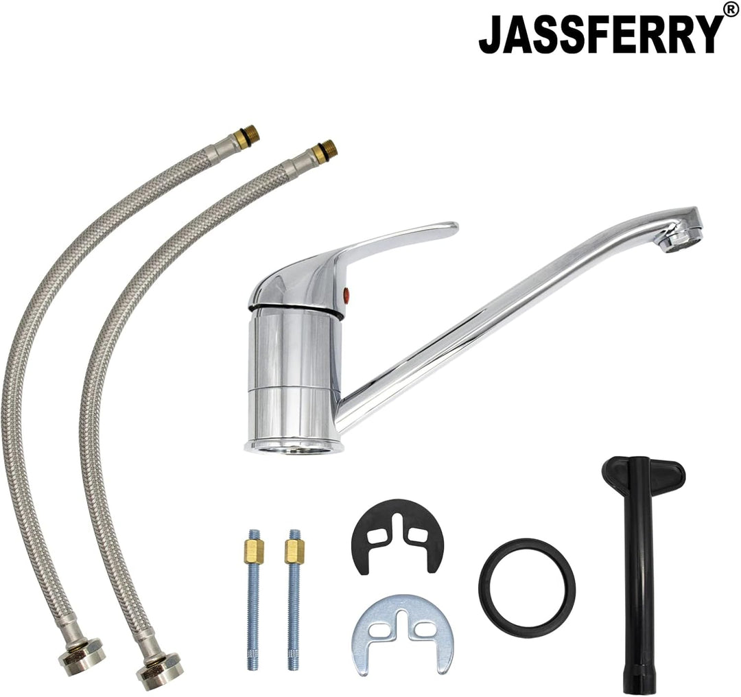 JASSFERRY Wasserhahn Küche Küchenarmaturen Einhand-Spültischbatterie mit 360° schwenkbarem Auslauf,