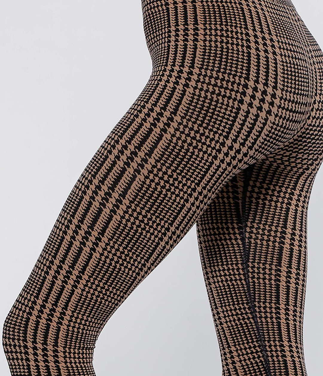 Heart And Soul Damen Leggings Donna-Houndstooth Sportgamaschen S Schwarz, S Schwarz
