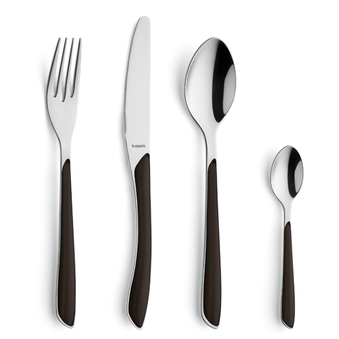 Kuppels PRISMA Besteck Set 6 Personen | Besteck 24 teilig | Camping Besteckset 6 Personen | Besteck
