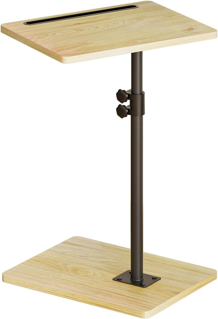 Beistelltisch, C-Form Höhenverstellbar Sofatisch, 360°Rotierend Couchtisch Klein,40x30x(45-81) cm,Ho
