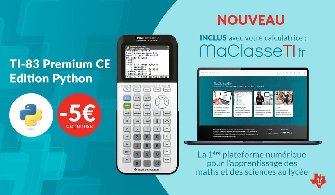 Texas Instruments TI-83 PREMIUM CE EDITION PYTHON Grafikrechner (nur mit französischer Anleitung und