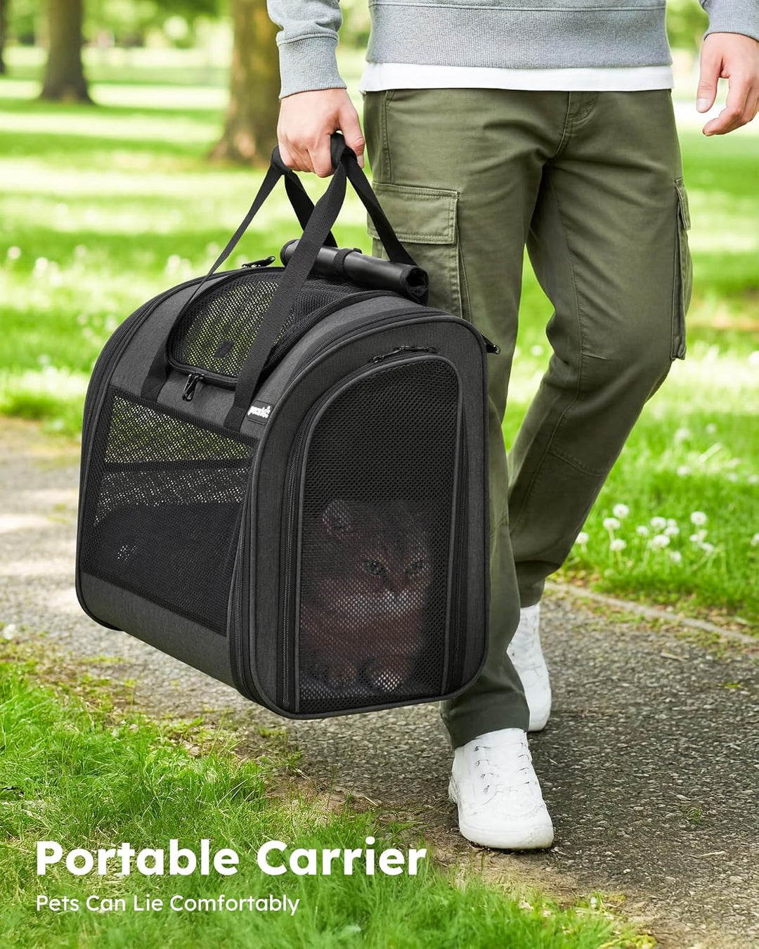 pecute Rucksack Hunde & 2 Kleine Katzen, Katzentrage, Haustier Handtasche und Rucksack, Haustiertrag