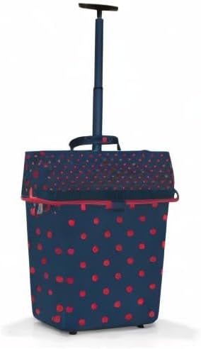 reisenthel Trolley M in Mixed Red Dots, Rahmen: Silber - Praktischer Shopping-Trolley mit viel Staur