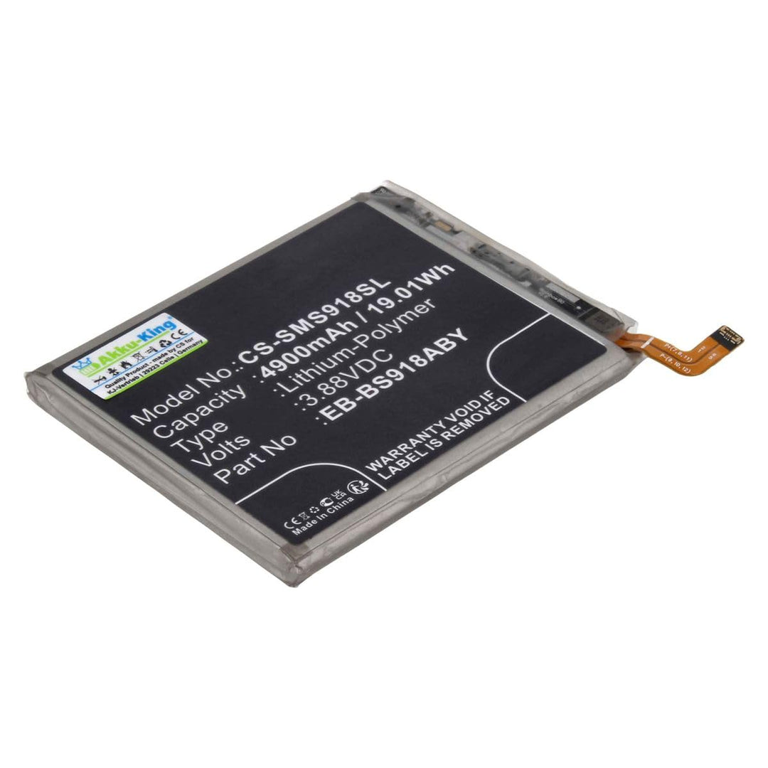 Akku kompatibel mit Samsung EB-BS918ABY - Li-Polymer 4900mAh - Galaxy S23 Ultra, Galaxy S23 Ultra 5G